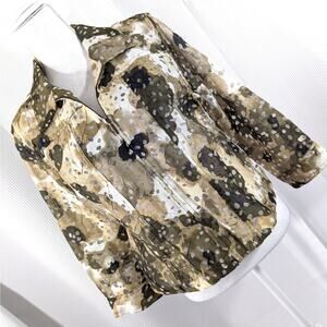 NWOT! RUBY RD. FAVORITES! FALL LEAVES ABSTRACT W/ SHEER "DROPS" JACKET! SZ 10
